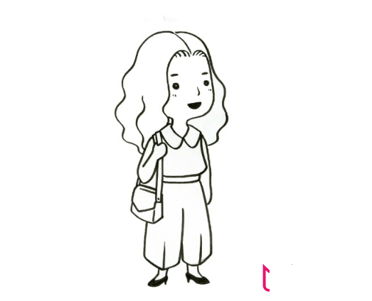 時(shí)尚辣媽簡(jiǎn)筆畫