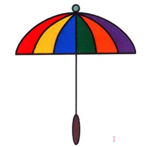 雨傘怎么畫簡單好看_雨傘簡筆畫圖片