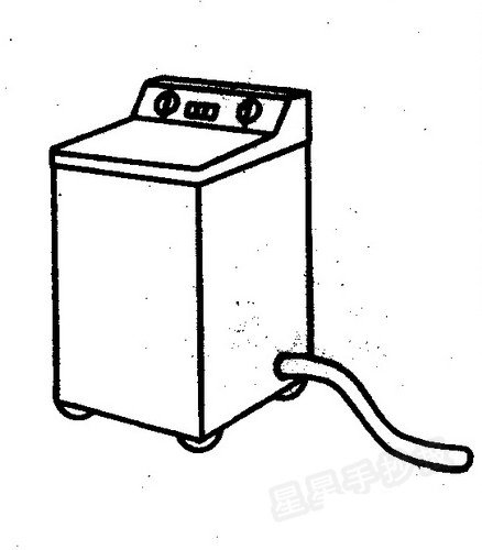 洗衣機(jī)簡(jiǎn)筆畫圖片