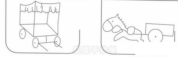驢車簡筆畫示例圖片