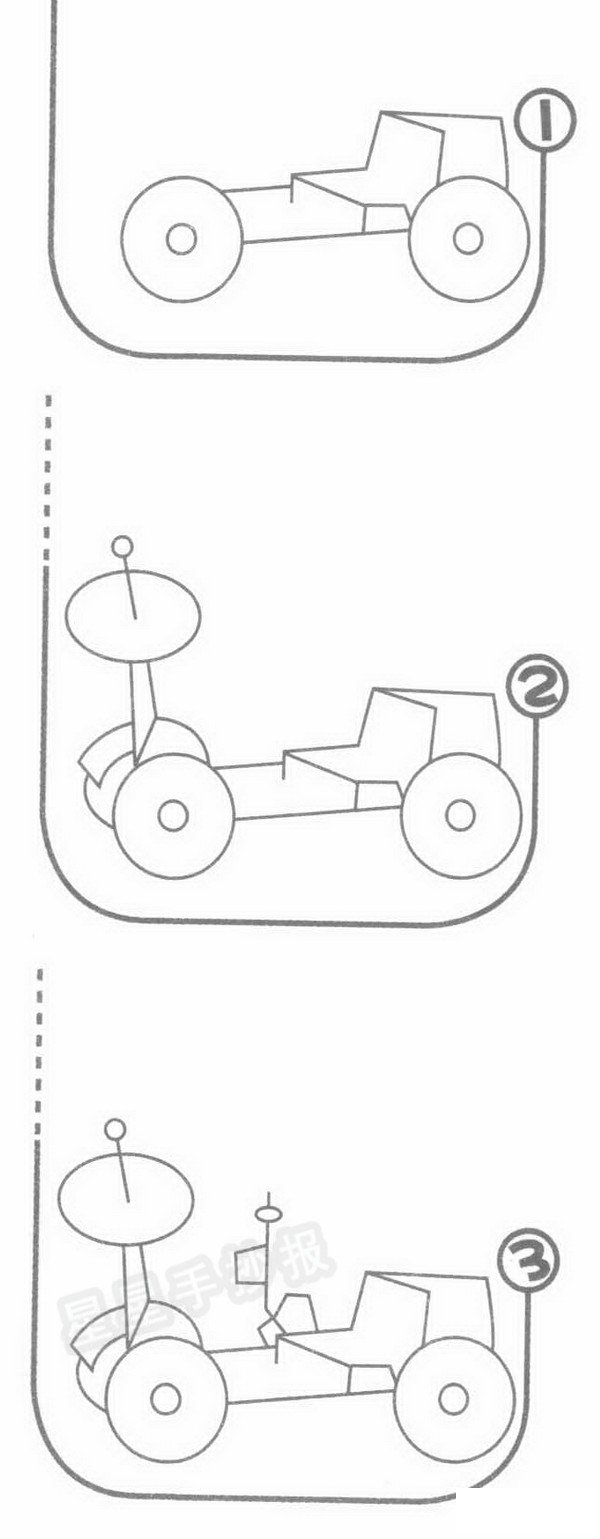 月球車簡筆畫
