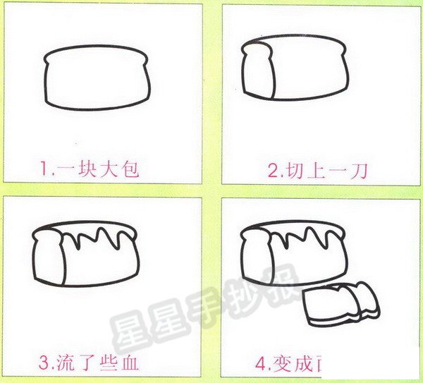 面包簡筆畫