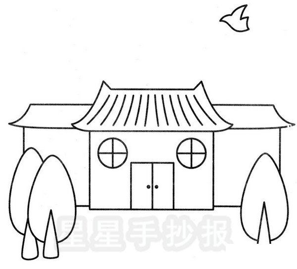 寺廟簡(jiǎn)筆畫