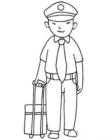 飛機(jī)機(jī)長(zhǎng)怎么畫可愛(ài)_帶步驟圖機(jī)長(zhǎng)簡(jiǎn)筆畫圖片