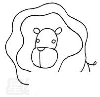 獅子簡筆畫圖片步驟教程