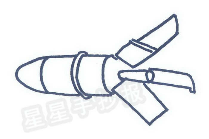 制導(dǎo)炮彈簡(jiǎn)筆畫