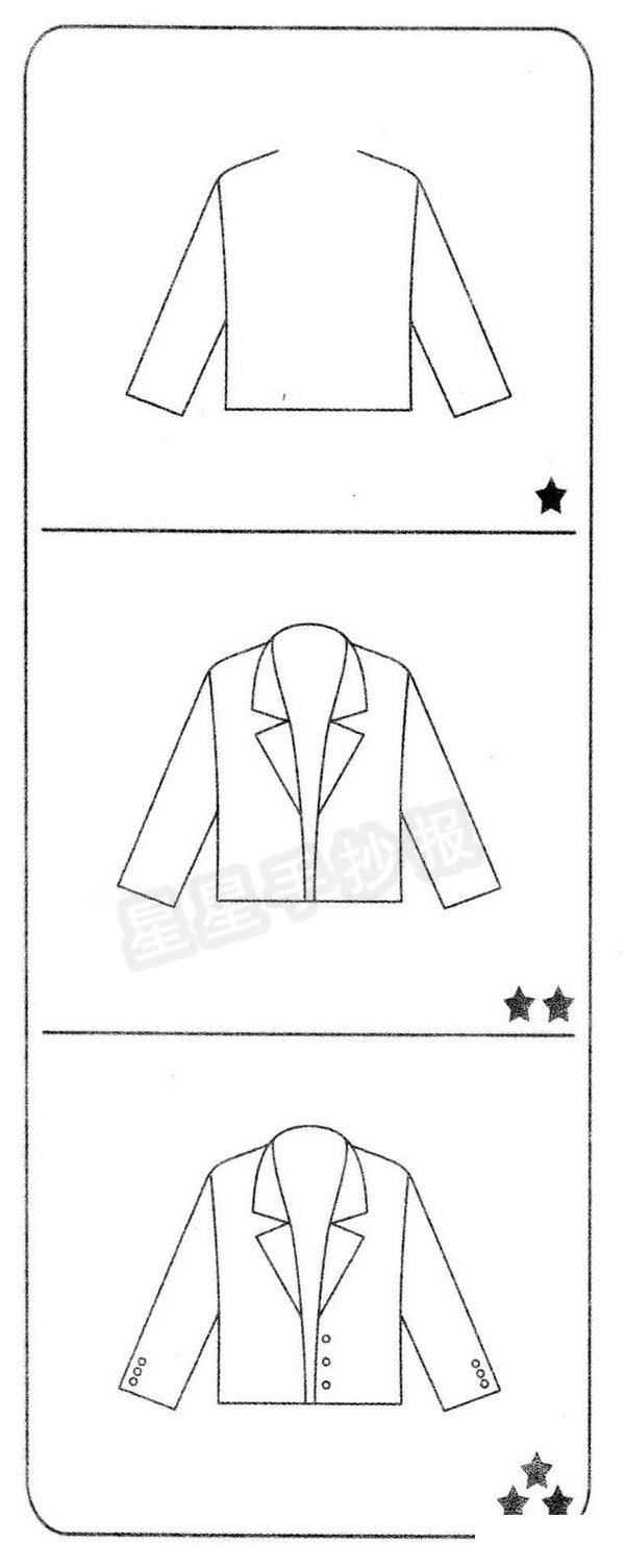 西服簡(jiǎn)筆畫圖解教程