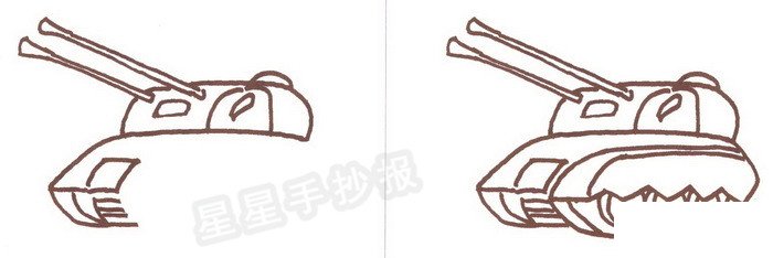 自動高射炮簡筆畫圖解二