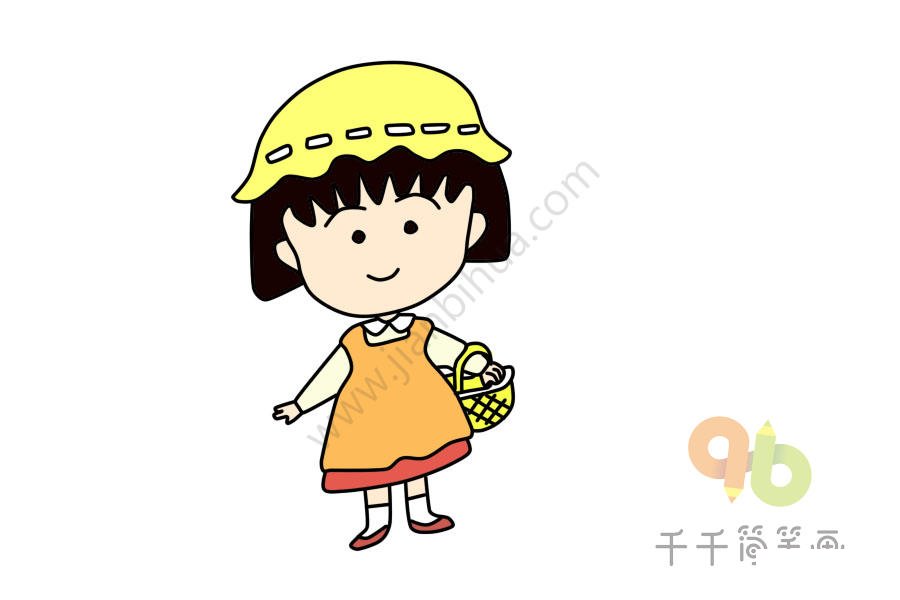 櫻桃小丸子小黃帽簡(jiǎn)筆畫
