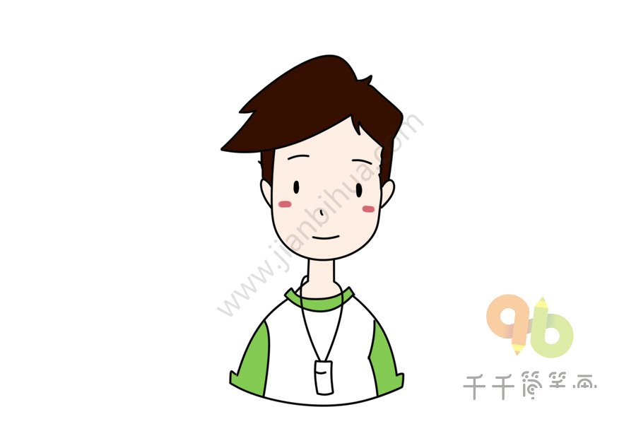 清爽男生頭像簡(jiǎn)筆畫1