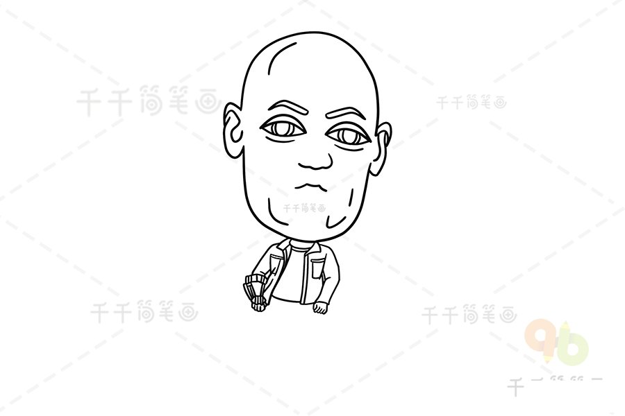 漫威人物角色赫爾曼舒爾茨簡筆畫