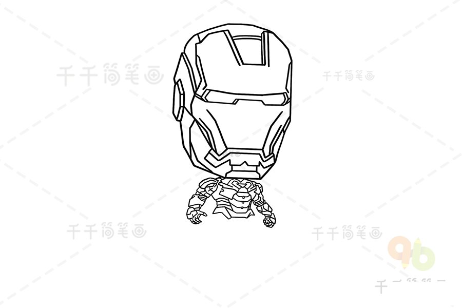 鋼鐵俠插畫步驟
