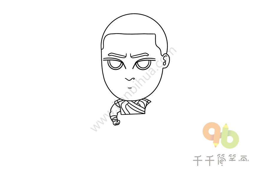 洛基簡筆畫手臂與身體