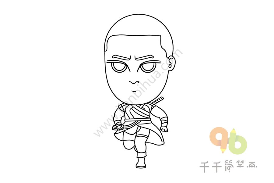 洛基簡筆畫腿腳