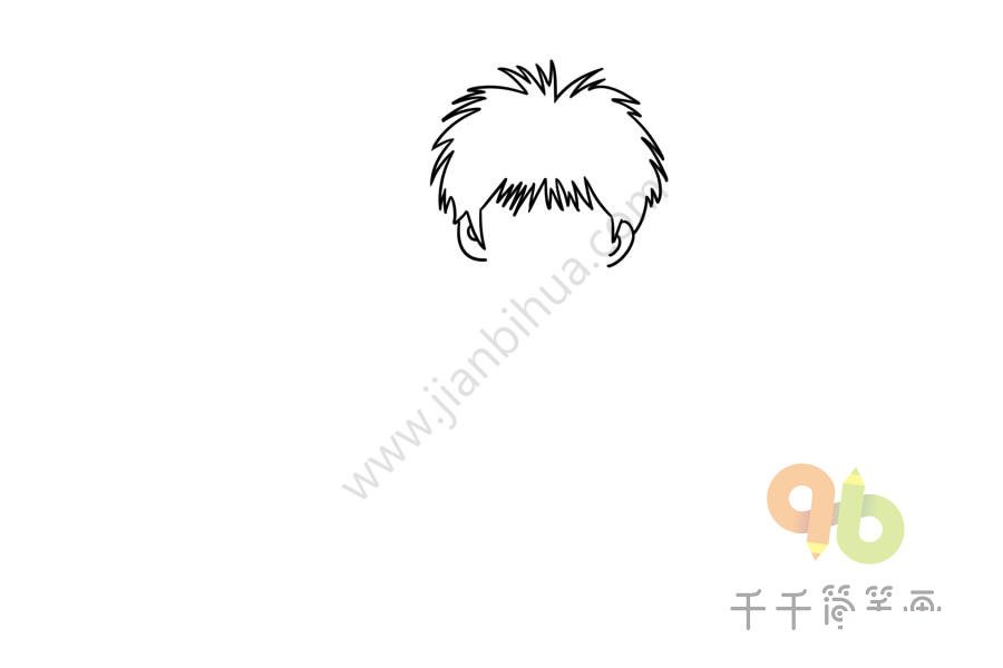 灌籃高手 帥氣的流川楓簡(jiǎn)筆畫(huà)圖片