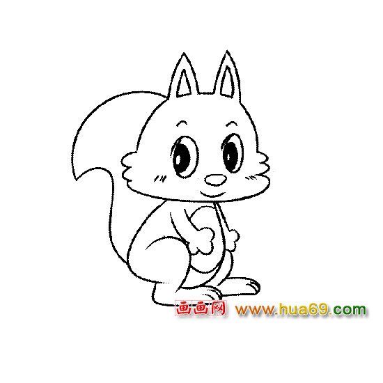 可愛的小松鼠（簡(jiǎn)筆畫）4