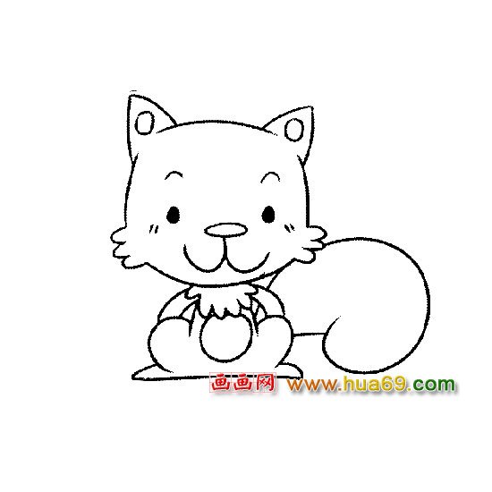 松鼠簡(jiǎn)筆畫：松鼠寶寶1