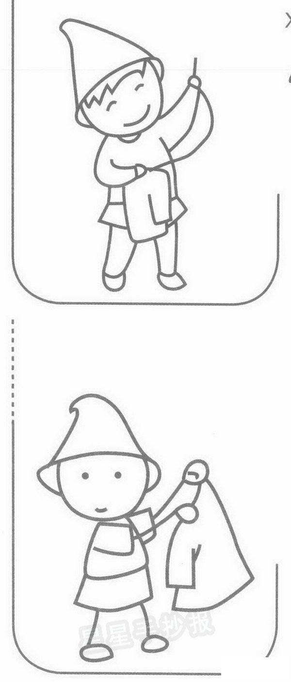 小裁縫簡筆畫示例圖片