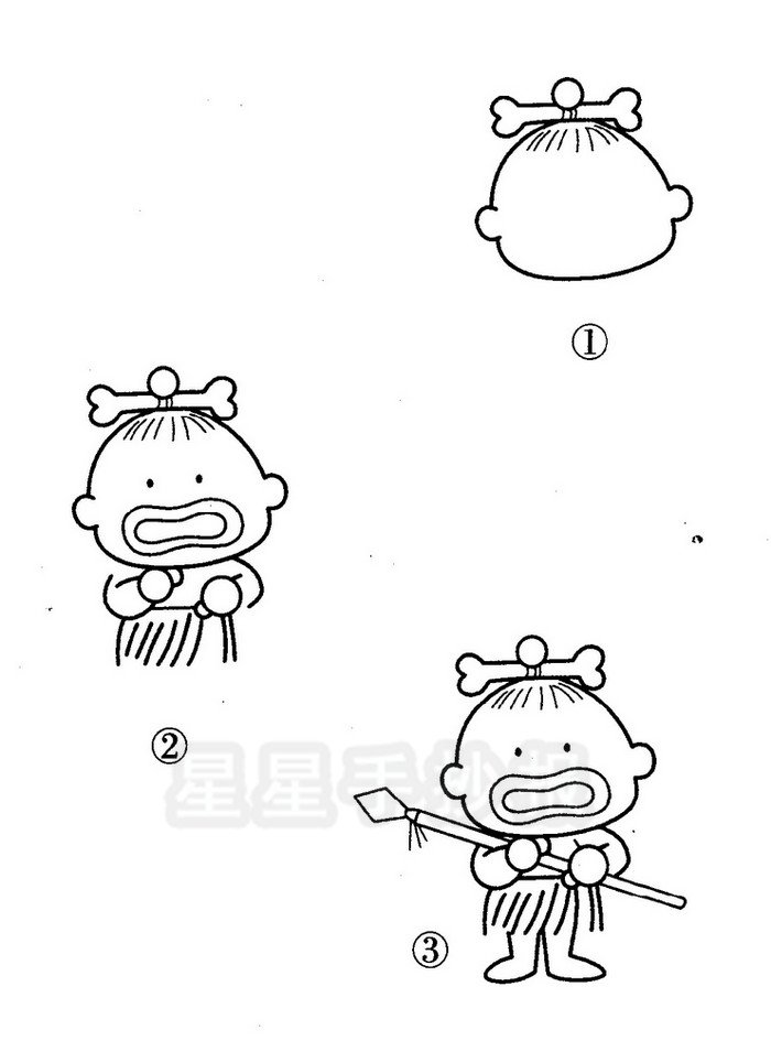 非洲土著簡(jiǎn)筆畫圖解