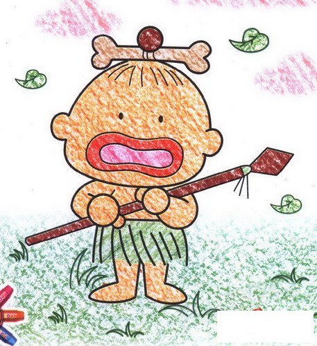 非洲土著簡(jiǎn)筆畫圖片