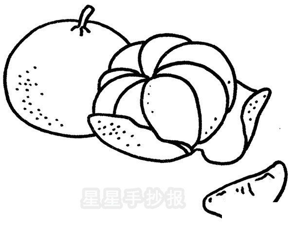 橘子簡筆畫