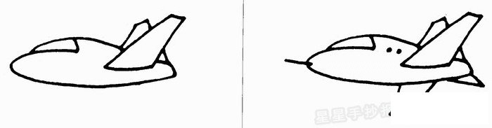 噴氣飛機(jī)簡(jiǎn)筆畫圖解二