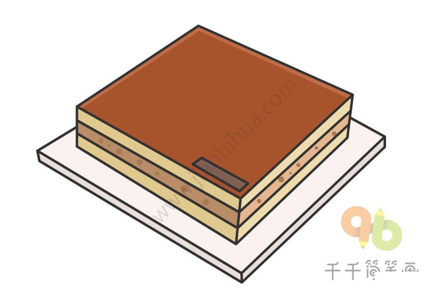 提拉米蘇蛋糕簡(jiǎn)筆畫(huà)