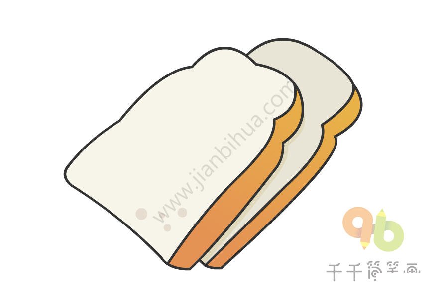 吐司面包片簡(jiǎn)筆畫(huà)