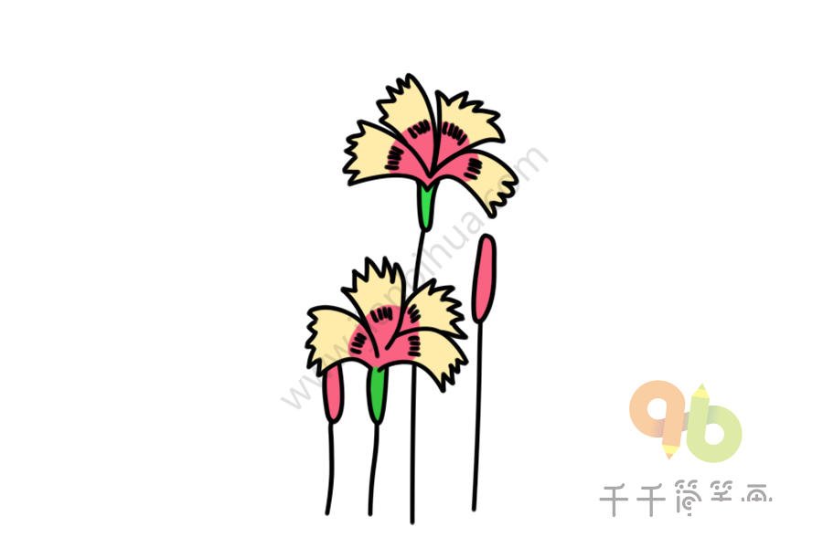 石竹簡筆畫圖片大全