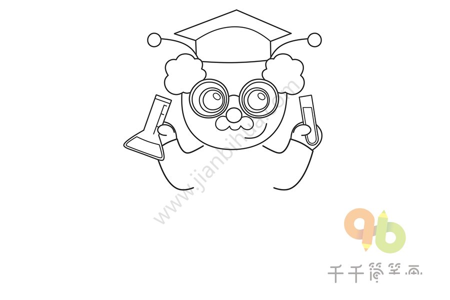 小羊簡筆畫步驟三