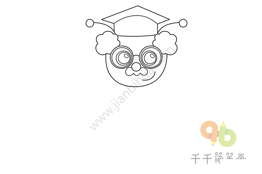 小羊簡筆畫步驟二