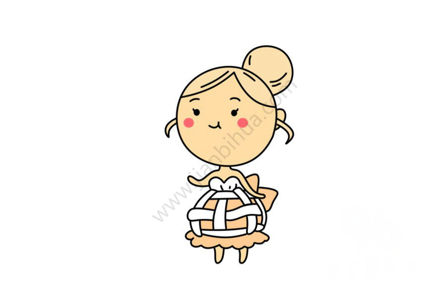 蘋果派女孩簡(jiǎn)筆畫