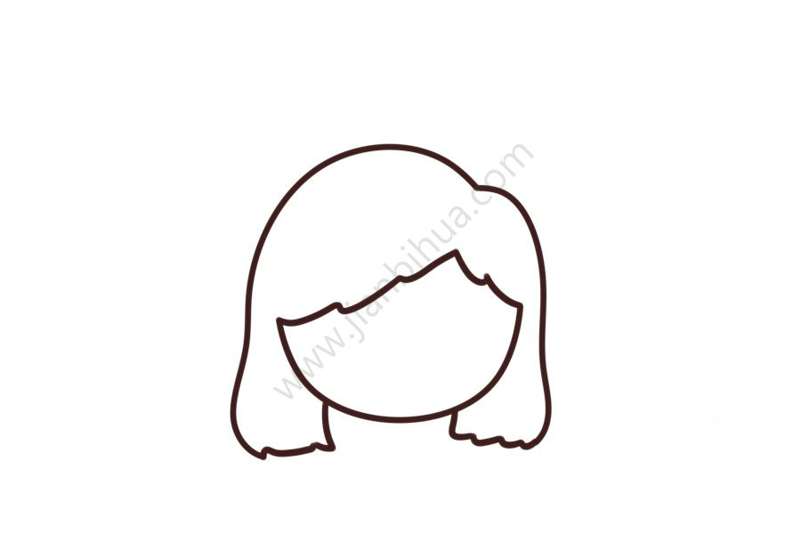 女孩頭像簡筆畫怎么畫