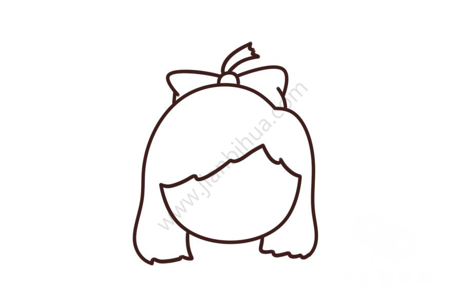 女孩簡筆畫
