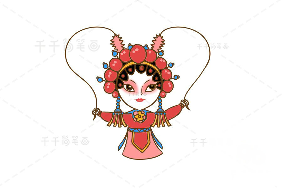 花旦簡筆畫