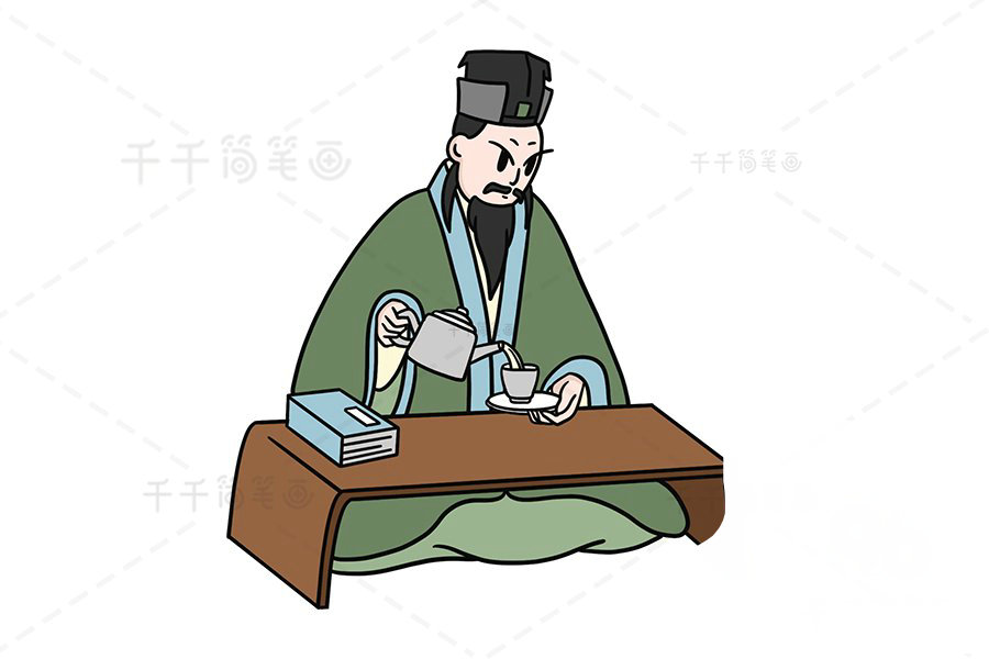 陸羽簡筆畫