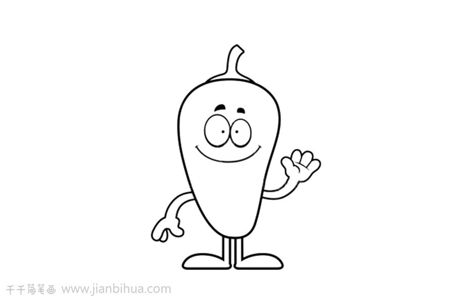 如何畫(huà)辣椒簡(jiǎn)筆畫(huà)