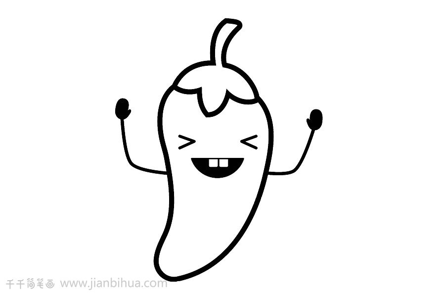 辣椒簡(jiǎn)筆畫(huà) 兒童畫(huà)