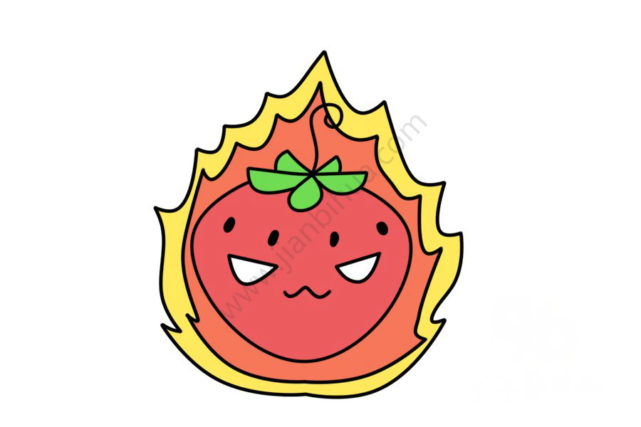 趣味草莓簡筆畫