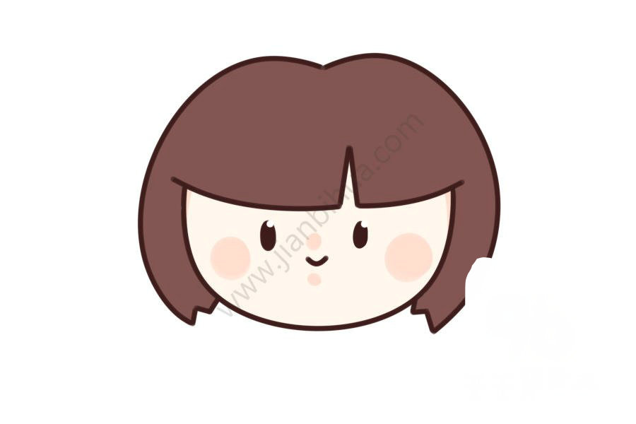 短發(fā)女孩頭像簡(jiǎn)筆畫
