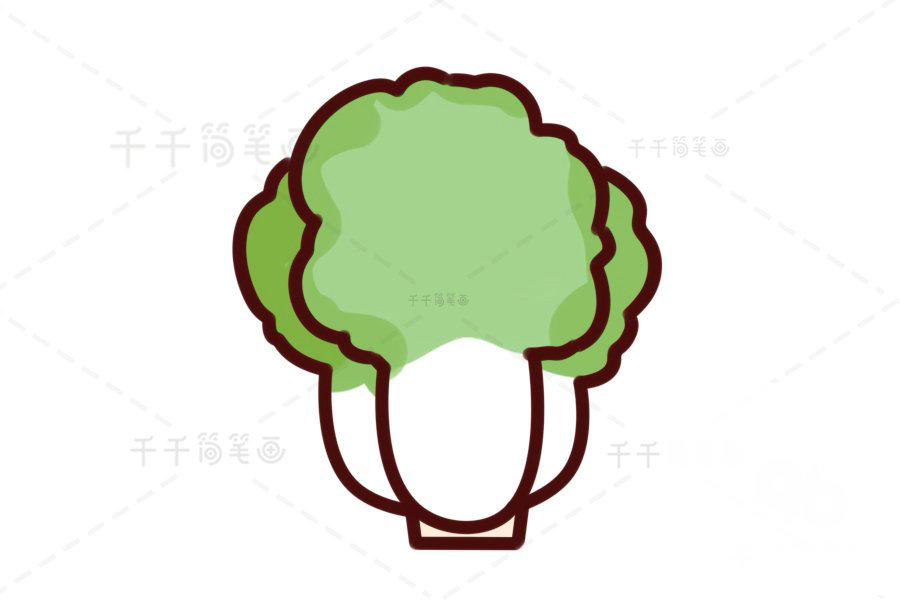 白菜簡(jiǎn)筆畫(huà)教程