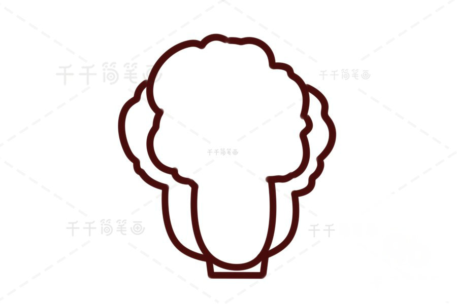 白菜簡(jiǎn)筆畫(huà)示例