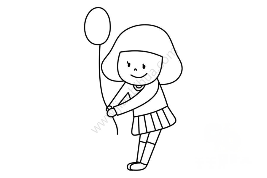 純真小女孩的畫作