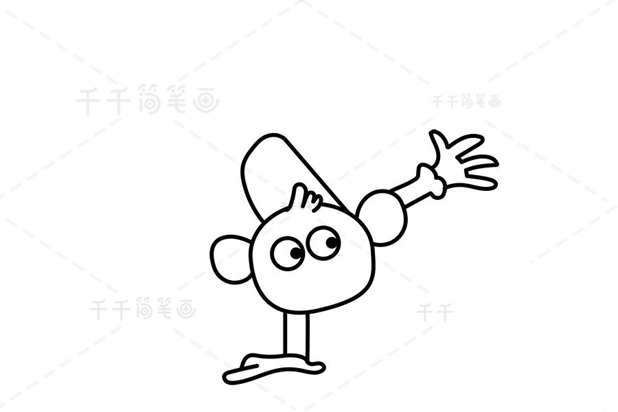 短尾猴簡(jiǎn)筆畫圖片