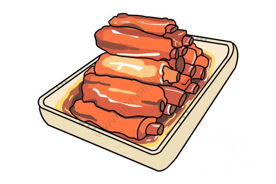 美味排骨簡筆畫