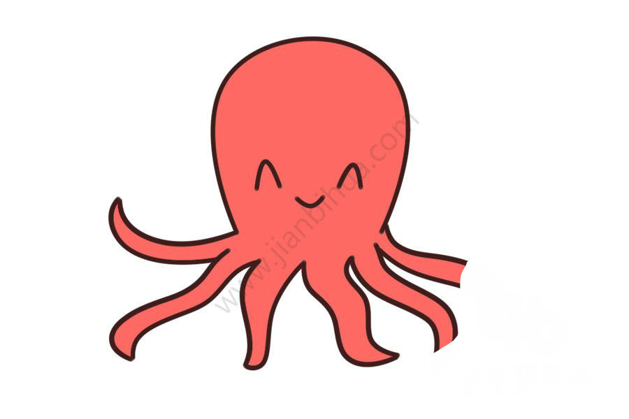 章魚簡筆畫第一步