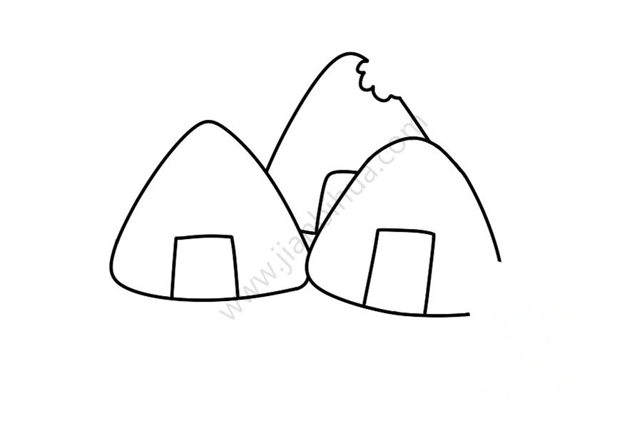 飯團(tuán)簡筆畫步驟5