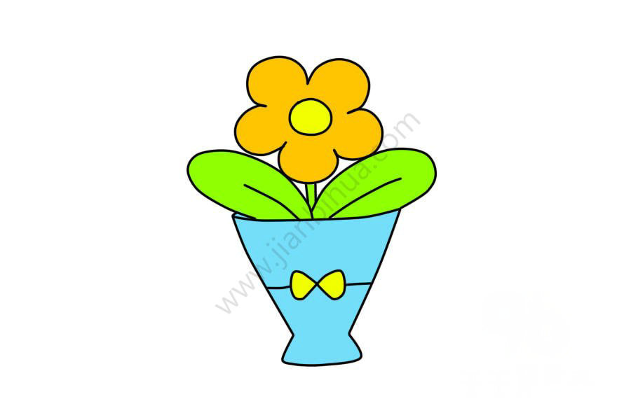 花束簡筆畫圖片