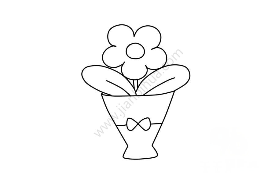 輕松學(xué)花束簡筆畫