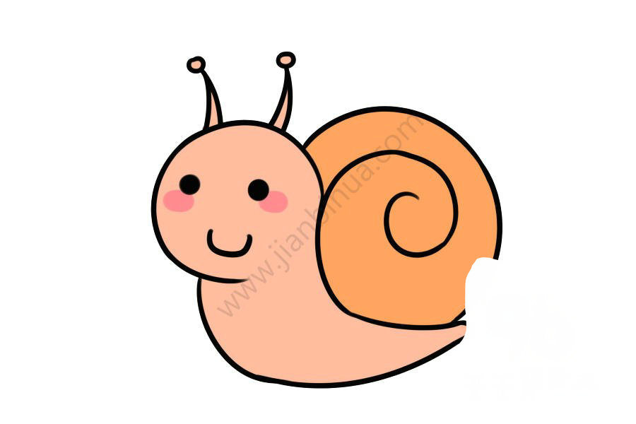 蝸牛簡(jiǎn)筆畫(huà)圖片